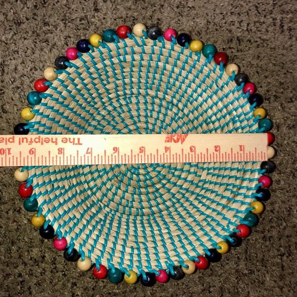 Chips and Salsa Set Used Colorful Woven Melamine - Picture 6 of 16